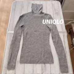 UNIQLO リブ ハイネック ニット S 未使用