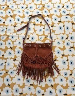 SALE✩.*˚ZARA BASIC スエード フリンジ 巾着風ショルダーバッグ