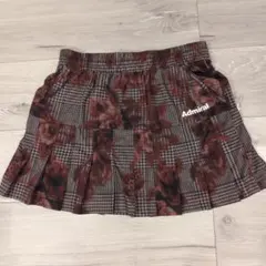 Admiral 花柄チェック プリーツスカート