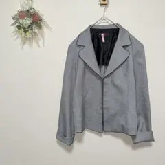 V.O.M ジャケット 11号 L グレー ラメ 日本製 セレモニー フォーマル