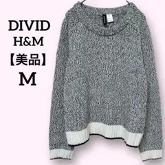 【美品】H&M DIVID エイチアンドエム クルーネックニット グレー M
