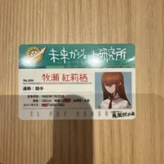 シュタインズゲート ファイナルミッション B賞 ラボメンカード 牧瀬紅