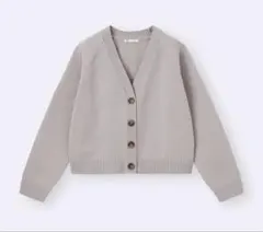 GU スポンジニットVネックカーディガン