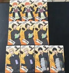 ハイキュー アニメイト 限定特典　大判カード 勉強 両面印刷　烏野高校10枚