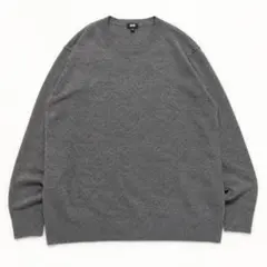 ユニクロ カシミヤ100% クルーネックセーター XL グレー ニット