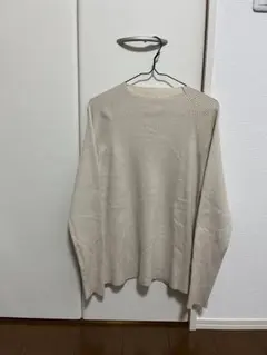 DISCOAT リブハイネック　ニット セーター アイボリー　F