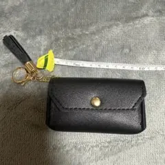 黒の合成皮革コインケース・小銭入れ