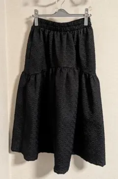 【新品・未使用】タグ付　フレアロングスカート ブラック