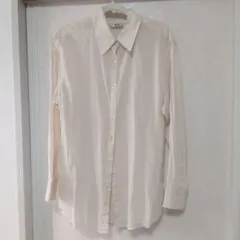 UNIQLO　薄いクリーム色 長袖シャツ Lサイズ❤️