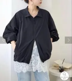 【新品未使用品】discoat UVカットスタンドシャツブルゾン　ブラックのサムネイル