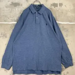 90's Ralph Lauren ラルフローレン 長袖ポロシャツ ポニー刺繍