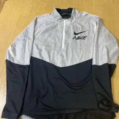 NIKEフード付きウィンドブレーカー L ハーフジップトップスレディースパーカー