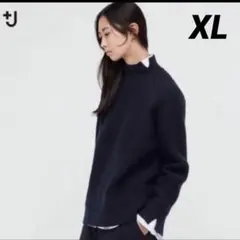 次*郎様 【UNIQLO＋J 】プレミアムラムケーブルハイネックセーター ブラッ