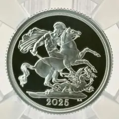 2026 イギリス 1ソブリン 銀貨 PCGS 最高鑑定 セントジョージ コイン