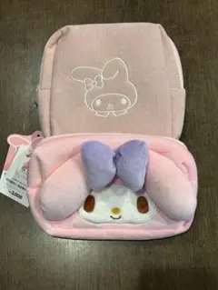 韓国　ダイソー限定　マイメロ　ポーチ２個セット