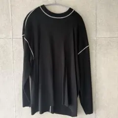 LiNoH リノー エンブロイダリー クルーネックニット 黒 サイズ2