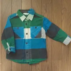 3can4on チェック長袖シャツ 90