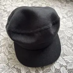 黒キャスケット　帽子