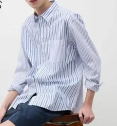 新品　ユニクロ JW ANDERSON ブロードシャツ ブルー　L