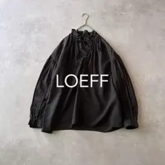 LOEFF ロエフ シャンブレータフタ ブラウス フリーサイズ ベージュ