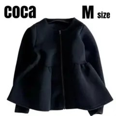 [ラスト1点超美品] coca　ダンボール　ノーカラー　ジャケット　フリル　М