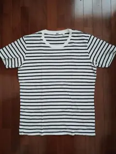 UNIQLO 白黒ストライプ Tシャツ Lサイズ