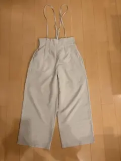 サスペンダー付き ハイウエスト ワイドパンツ　140サイズ