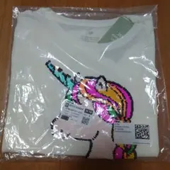 H&M ユニコーン スパンコール Tシャツ 134/140 新品 未使用 女の子のサムネイル