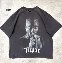 H&M TUPAC Tシャツ XL 黒　エイチアンドエム　ツーパック　ビッグのサムネイル