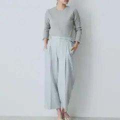 ソフトツイルタックパンツ　オペークドットクリップ　vis ロペピクニック テチチ