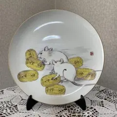 ウサギ絵柄の陶器皿3枚セット　深川製磁　干支皿 ウサギ絵柄の陶器皿3枚セット 深川製磁 干支皿