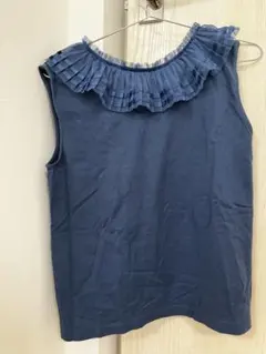 BEAMS トップス　ブルー　レース