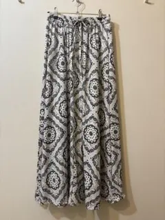 Aqua Name ロングスカート ペイズリー柄 FREE SIZE