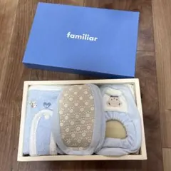 familiar 水色 スタイ・靴下セット　新品未使用