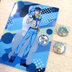 初音ミク ×RODY　KAITO　カイト　クリアファイル　タイトーくじ　缶バッジ