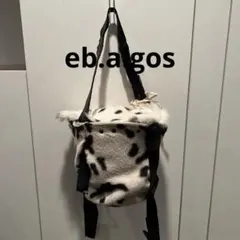 ★eb.a.gos エバゴス　かごバッグ　ハンドバッグ　リアルファー ☆eb.a.gos エバゴス かごバッグ ハンドバッグ リアルファー エバゴス