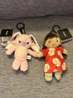 スティッチ ぬいぐるみキーホルダー エンジェル　リロ　ぱるぬい　PALNUI