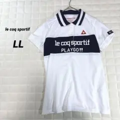 le coq sportif ポロシャツ 半袖 ゴルフウェア XL ホワイト