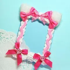 ホイップデコ トレカケース 猫 リボン 硬質ケース