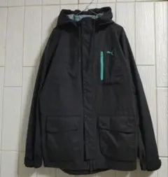 プーマ ウィンドブレーカー Sサイズ ユニセックス ブラック ロゴ刺繍