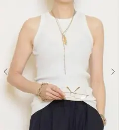 ドゥズィエムクラス　lorel rib タンクトップ　ホワイト　タグ有りのサムネイル