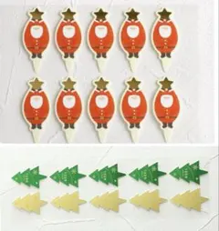 選べるケーキピック　クリスマス　サンタ　飾り　ケーキ　ハロウィンのサムネイル