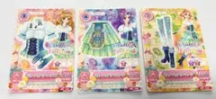 アイカツカード　ブルーフェアリートップス、スカート、ブーツ3枚セット