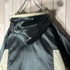 ナイキ 両面刺繍 バイカラー ナイロン ジャケット 白タグ 90s XL