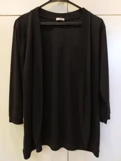 レディース カーディガン ブラック ロング丈