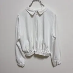 【LOWRYS FARM】(L)フリル襟デザイン長袖ブラウス/きれいめシャツ