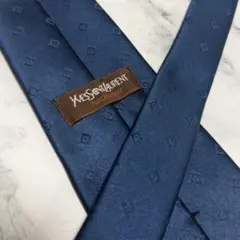 Yves Saint Laurent ネクタイ ネイビー 紺 総柄 カサンドラ
