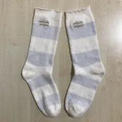gelato pique レディース ルームソックス ブルー ボーダー 靴下