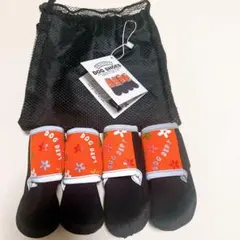 【美品】DOG DEPT プロテクトドッグシューズ オレンジ/黒花柄（最終価格）
