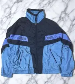ヴィンテージ90s PUMA トラックジャケット ブラック×ライトブルー